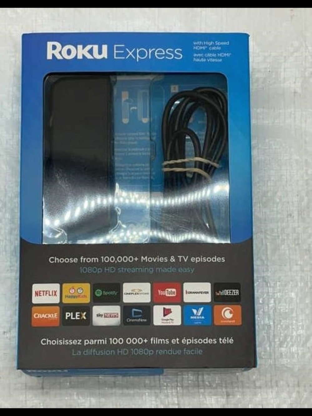 Roku Express Streaming Stick in Blue Box